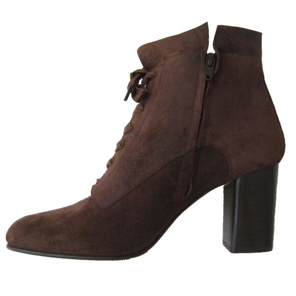 ROSE'S ROSES ITALY BROWN SUEDE LEATHER BOOTS WOMEN US 7 EUR 37.  HOT RARE! - Picture 4 of 5